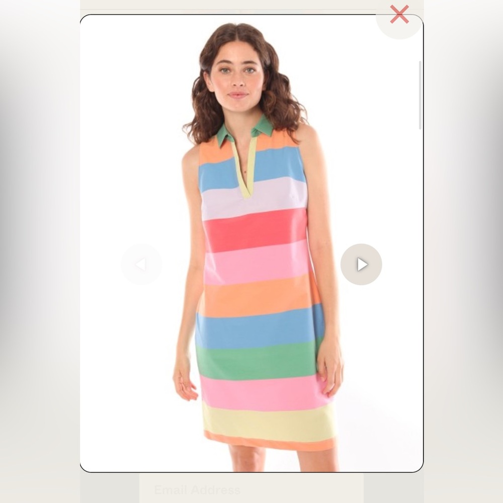 Vilagallo Cassie Dress in Colima Stripe Size 38/US4